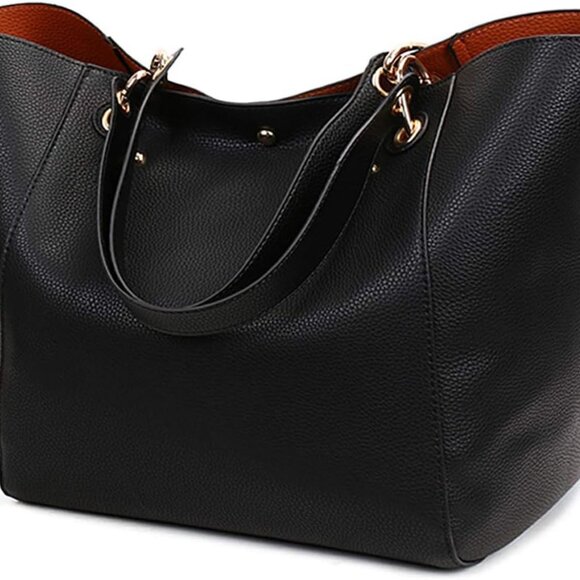 Large Capacity Work Tote Bag for Women Artificial Leather Spacious Travel - Picture 1 of 7